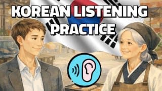 Learn Korean  Korean Listening Comprehension - The Sunday Market